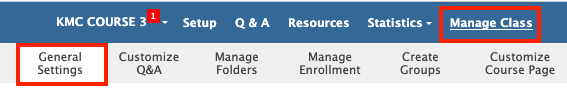 Piazza course navigation menu