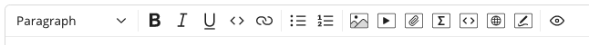 Text editor toolbar