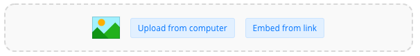 Box to upload file from computer or embed a link